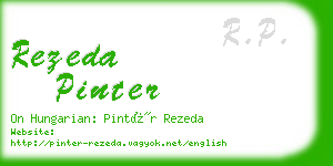 rezeda pinter business card
